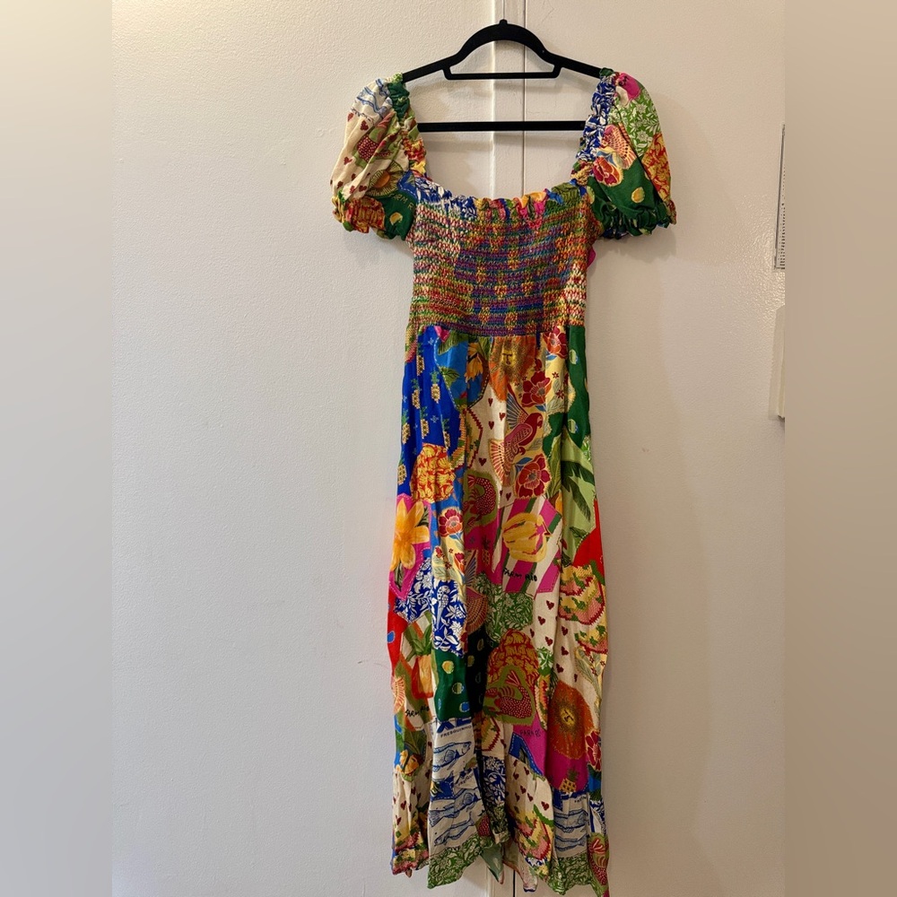 FARM RIO Sunny Mix Midi-Dress Size S